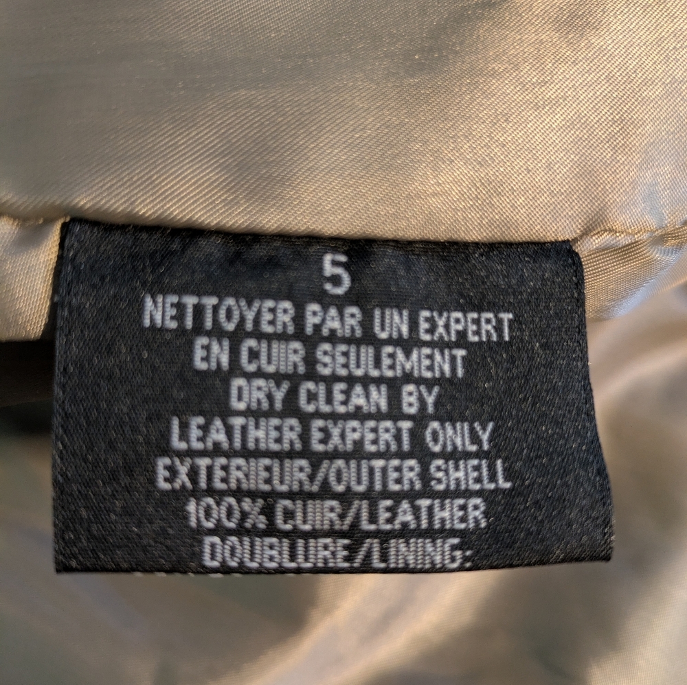 B&C Marble Gray Leather Pants - Picture 15 of 15